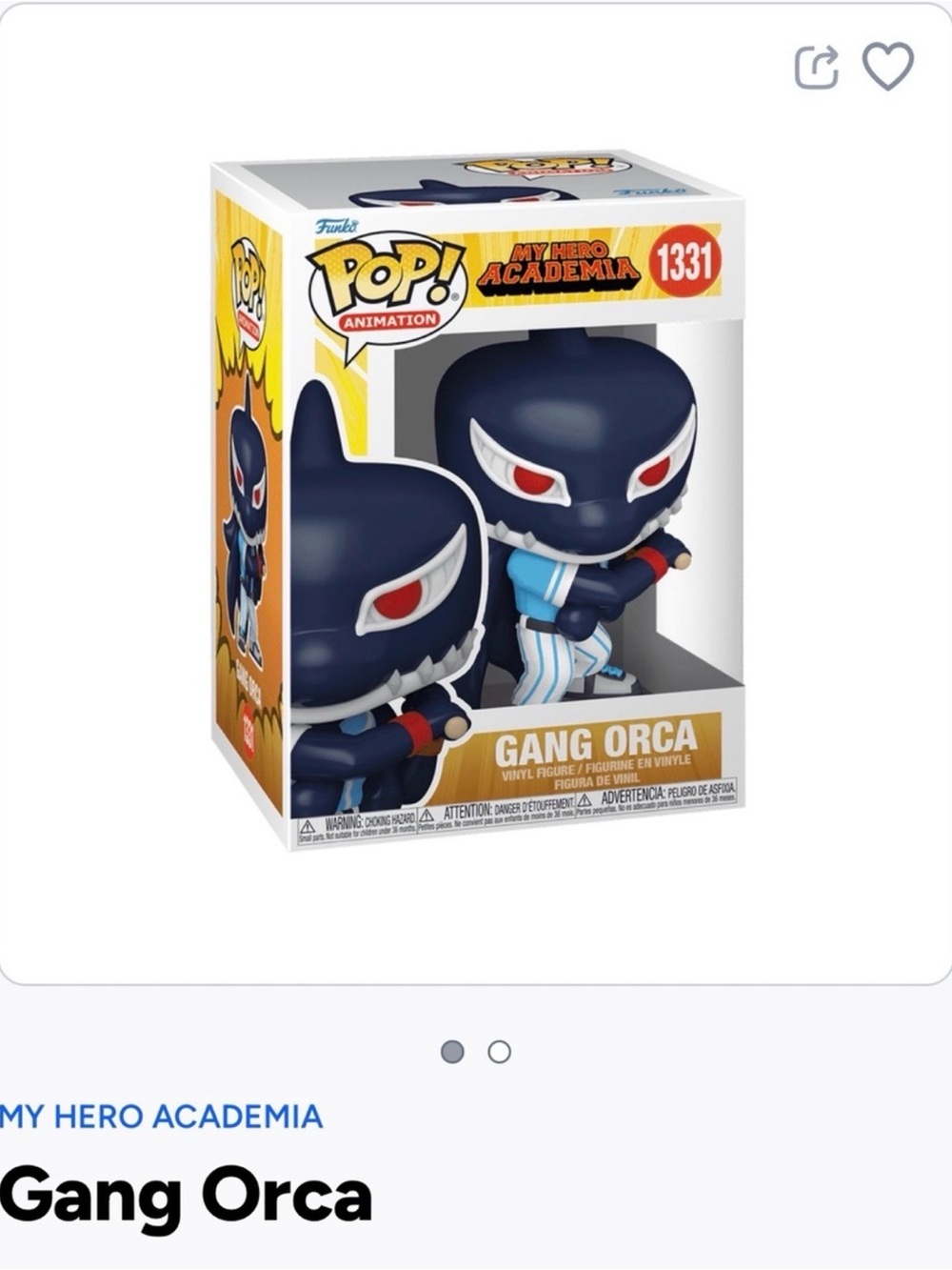 Funko POP! Gang Orca Vinyl Figure - Navy Blue-1331